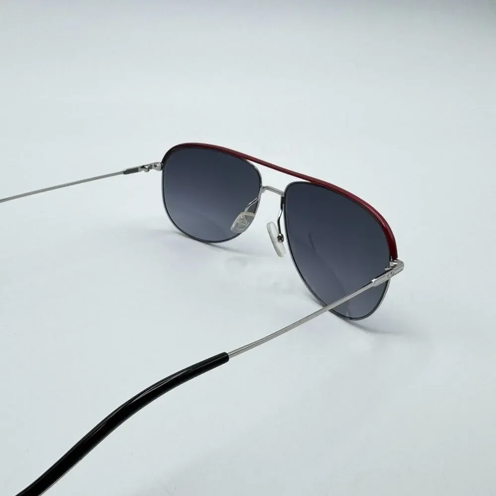 Dior Homme Sunglasses Dior0147S 010JJ Palladium Black Red Aviator Gradient Lens